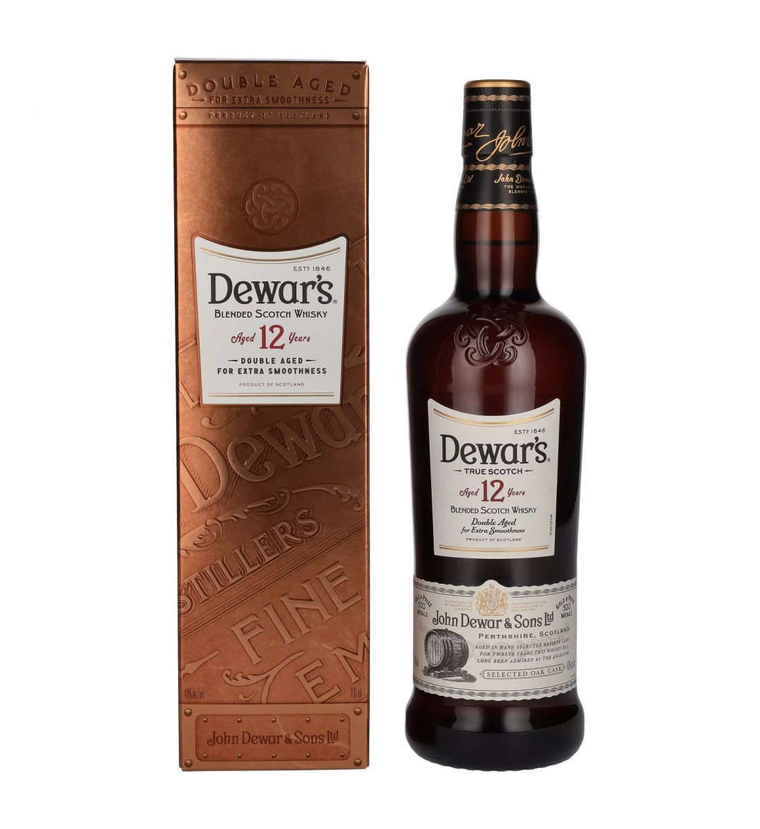Dewar's 12 ani Blended Scotch Whisky 0.7L BauturiAlcoolice.ro